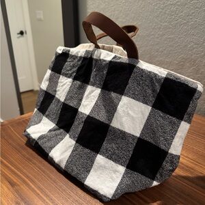 Black and White Checkered Tote Bag